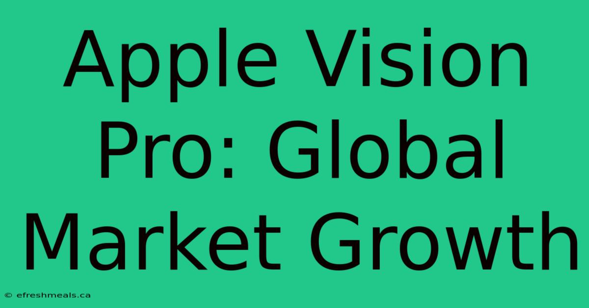 Apple Vision Pro: Global Market Growth 