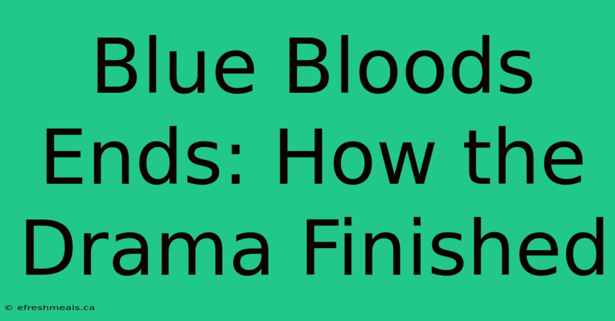 Blue Bloods Ends: How The Drama Finished