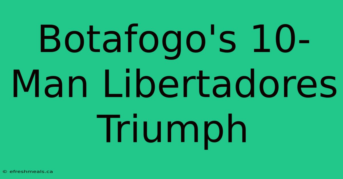 Botafogo's 10-Man Libertadores Triumph