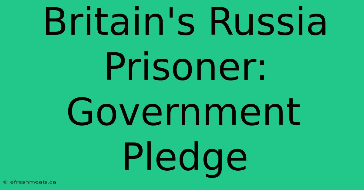 Britain's Russia Prisoner: Government Pledge