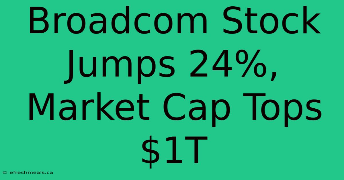 Broadcom Stock Jumps 24%, Market Cap Tops $1T