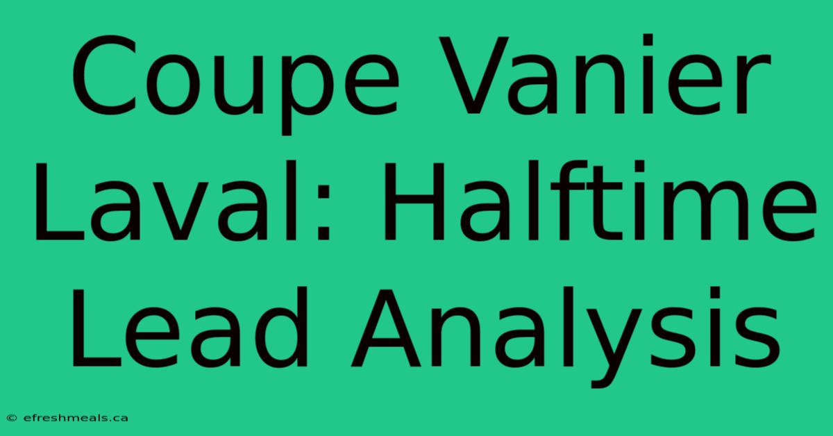 Coupe Vanier Laval: Halftime Lead Analysis