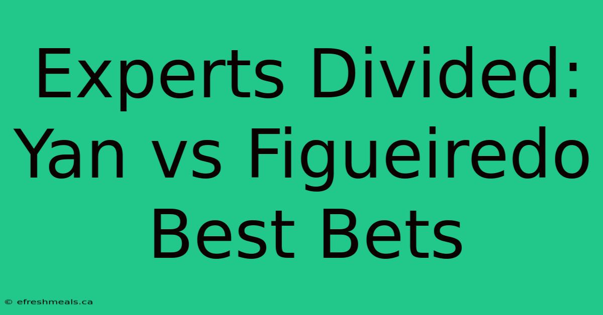 Experts Divided: Yan Vs Figueiredo Best Bets