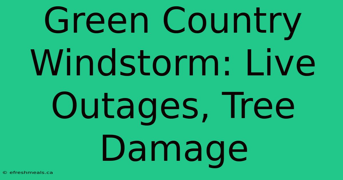 Green Country Windstorm: Live Outages, Tree Damage