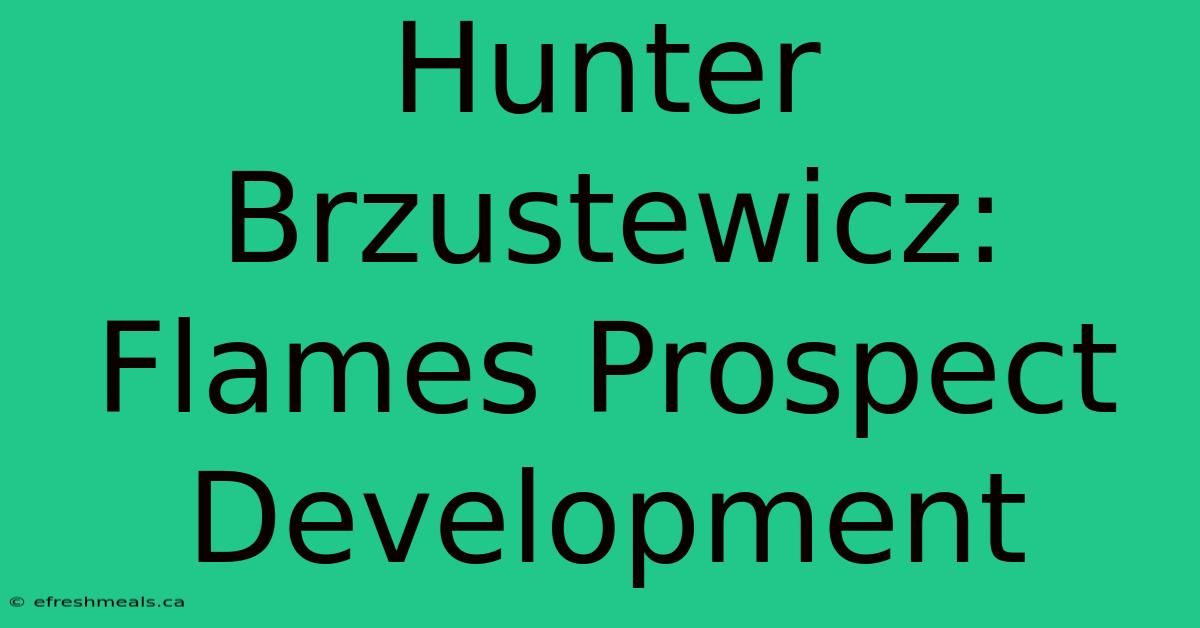 Hunter Brzustewicz: Flames Prospect Development