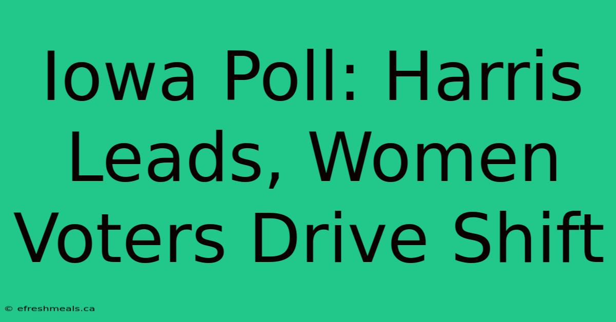 Iowa Poll: Harris Leads, Women Voters Drive Shift 