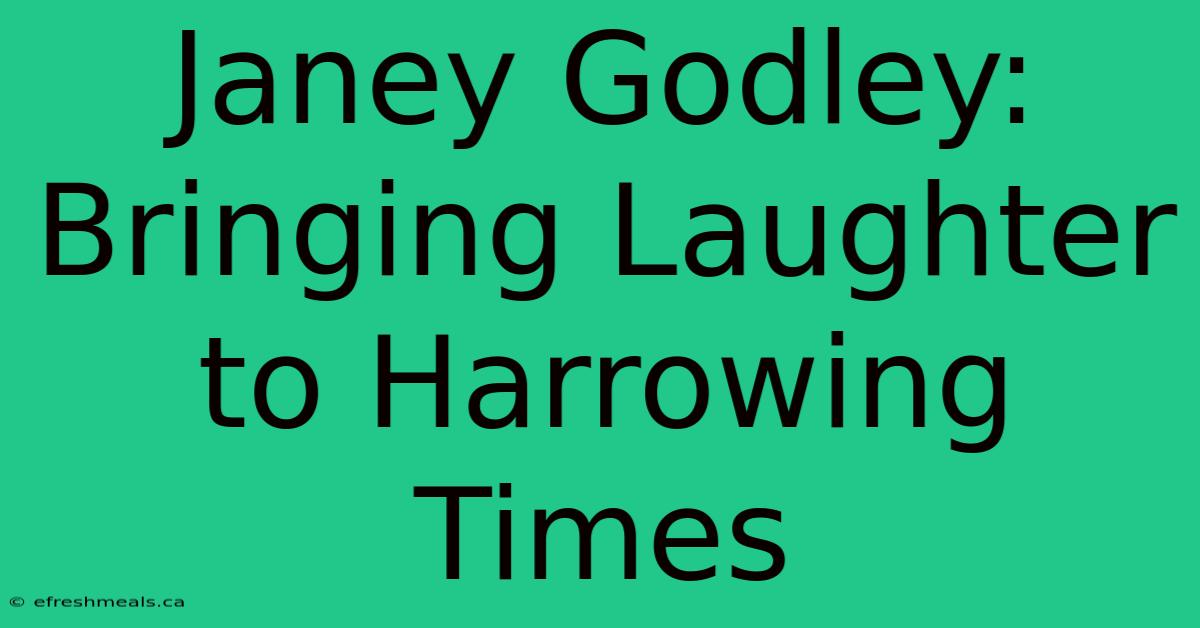 Janey Godley: Bringing Laughter To Harrowing Times 