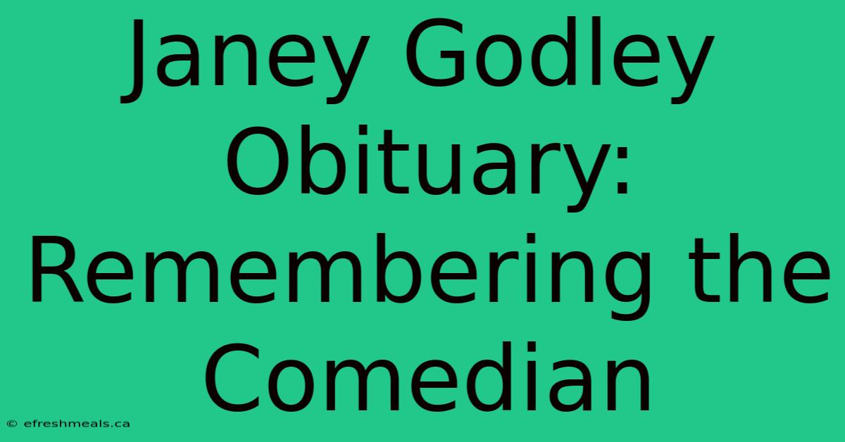 Janey Godley Obituary: Remembering The Comedian