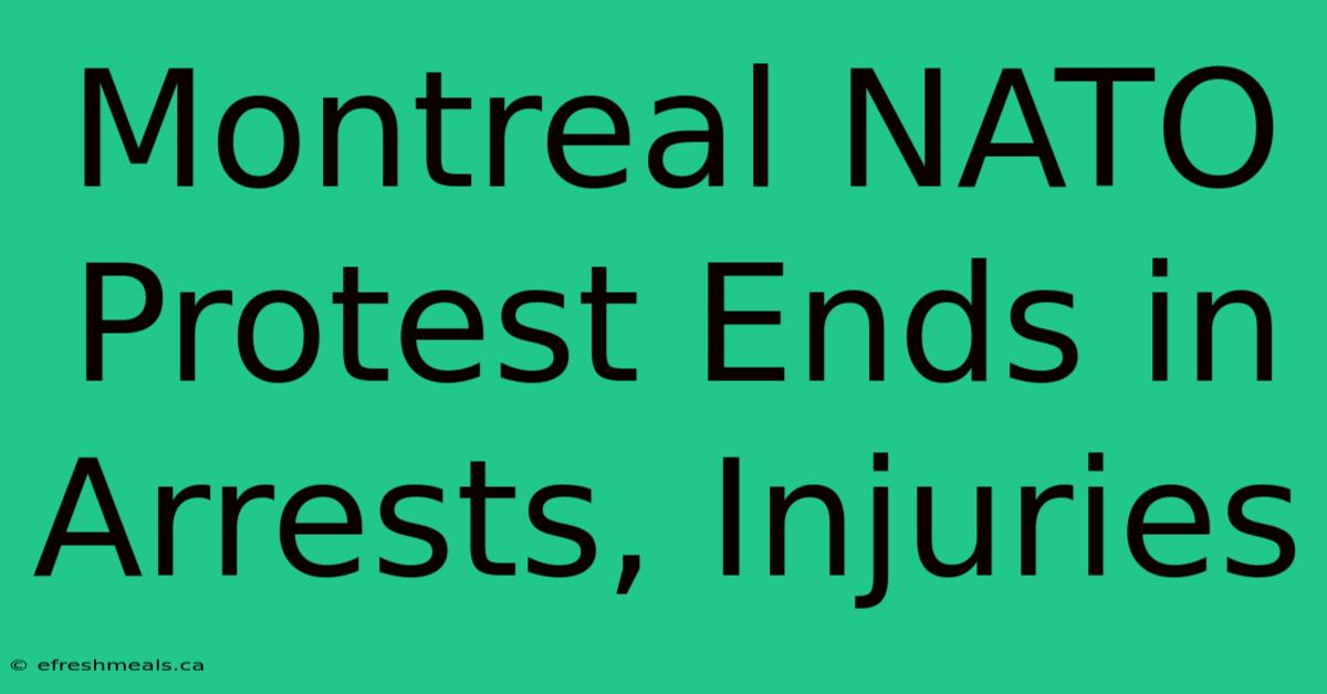 Montreal NATO Protest Ends In Arrests, Injuries