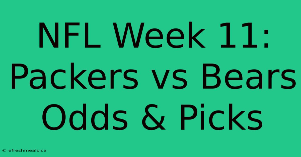 NFL Week 11: Packers Vs Bears Odds & Picks