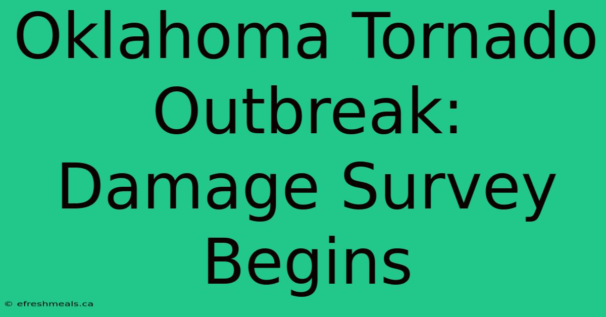 Oklahoma Tornado Outbreak: Damage Survey Begins 