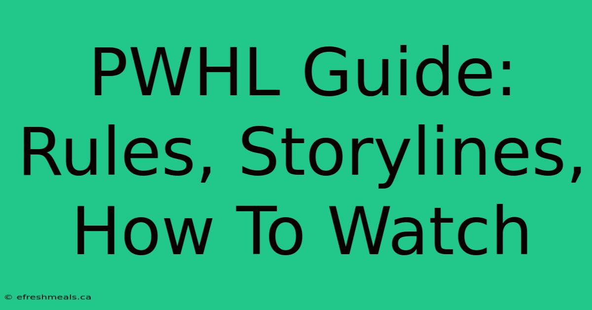 PWHL Guide: Rules, Storylines, How To Watch