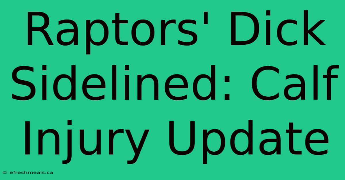 Raptors' Dick Sidelined: Calf Injury Update