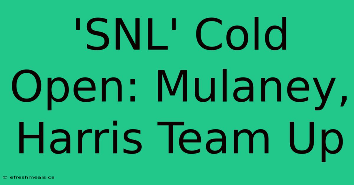 'SNL' Cold Open: Mulaney, Harris Team Up