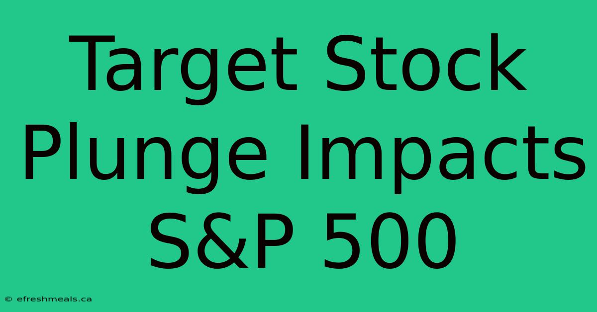 Target Stock Plunge Impacts S&P 500