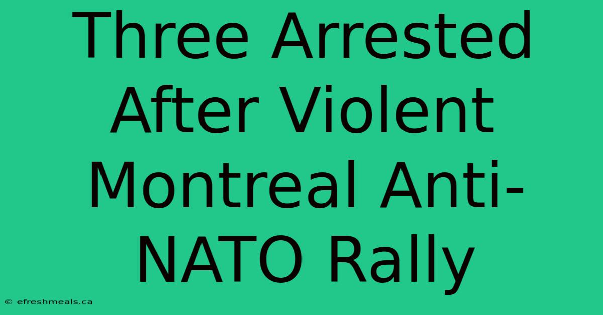 Three Arrested After Violent Montreal Anti-NATO Rally