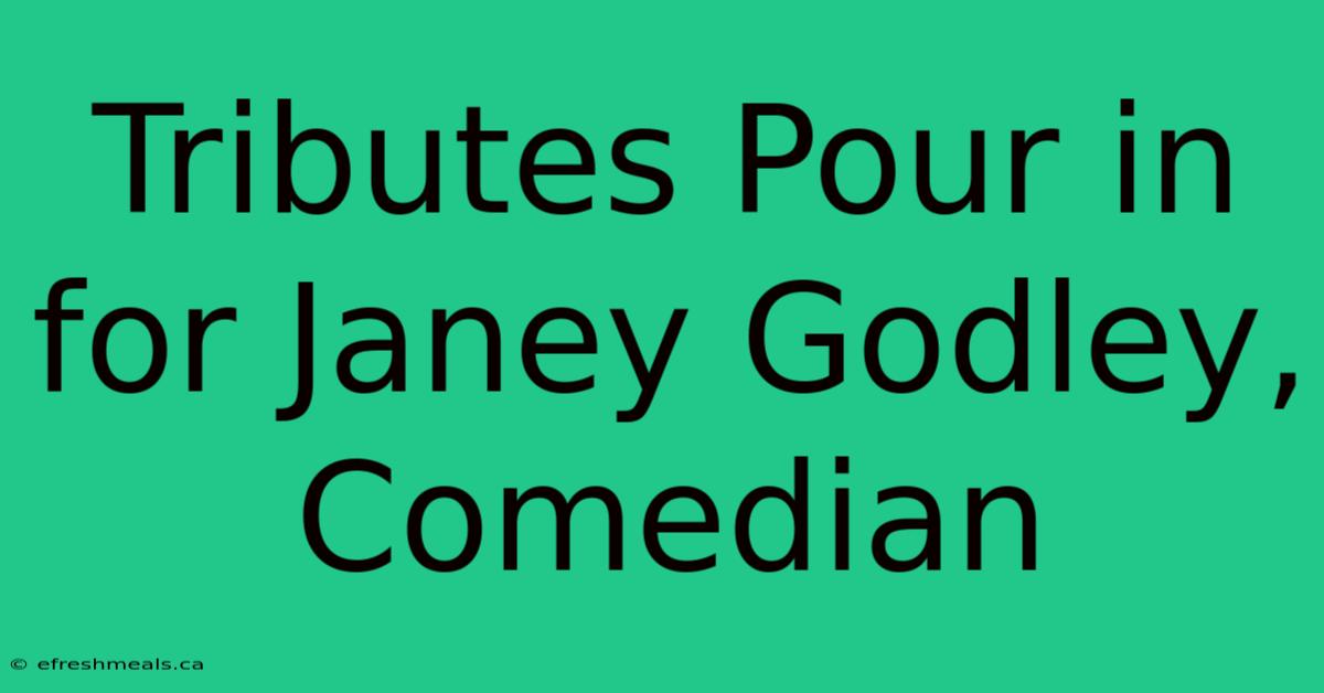 Tributes Pour In For Janey Godley, Comedian 