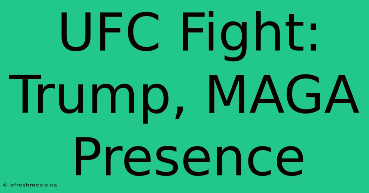 UFC Fight: Trump, MAGA Presence