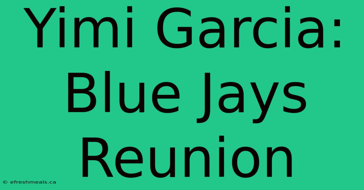 Yimi Garcia: Blue Jays Reunion